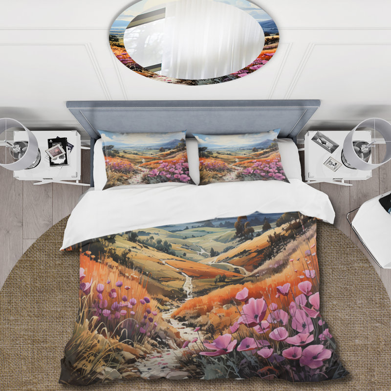 Ensemble de housse de couette en microfibre / polyester Vietnam Da Lat Flower Fields II Bedding