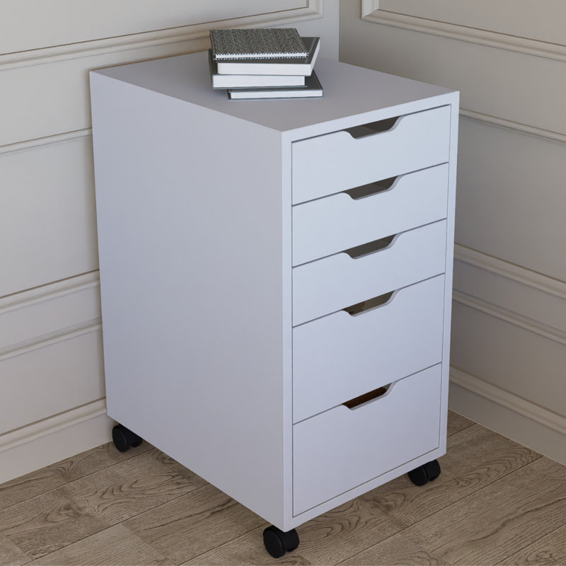Commode blanche moderne avec de nombreuses tablettes, 15,7 po x 30,5 po x 21,7 po | 100% panneau de particules enduit de mélamine, épaisseur: 0,71 pouce | Conception murale et élégante pour des solutions de rangement élégantes dans votre maison