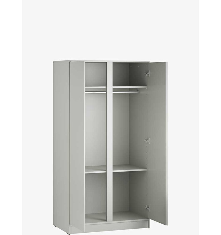 LA Furniture 2 Door Wardrobe - Grey