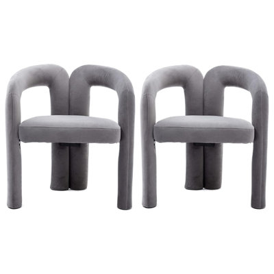 Ensemble de 2 chaises demi-tonneau Accent