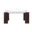 Table basse en marbre Block pour salon - blanc 38 po