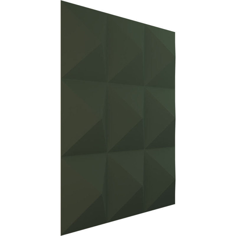 Panneau mural 3D décoratif Benson EnduraWall, H 11,88 po x l 11,88 po x P 0,79 po, Vert club de chasse satiné UltraCover