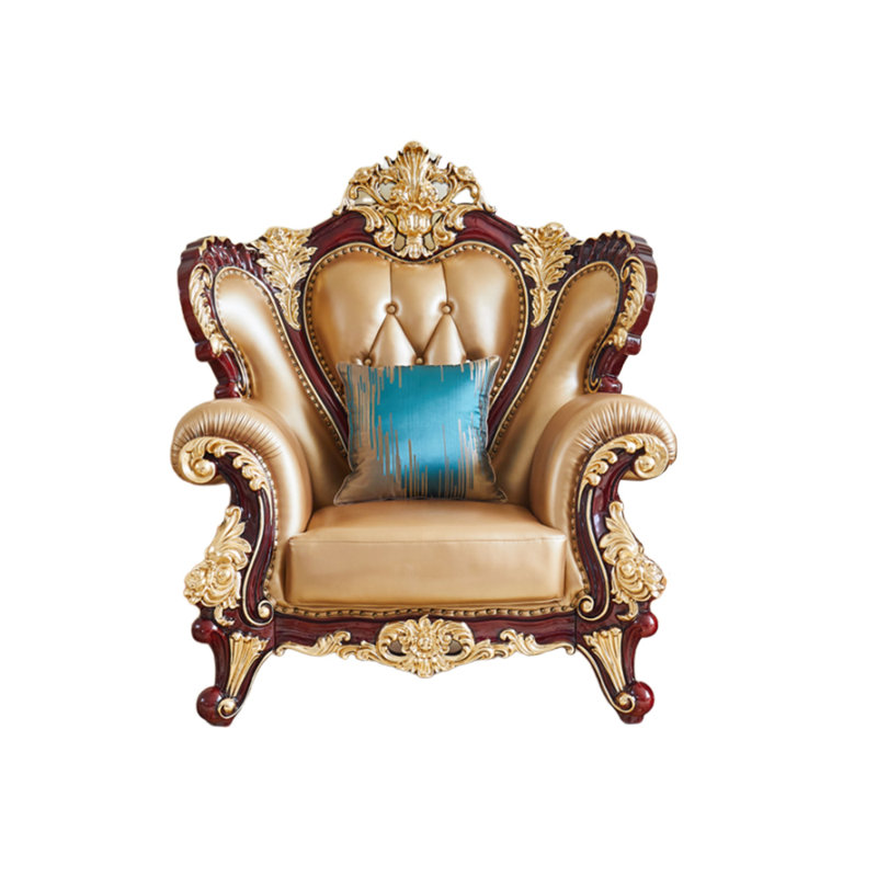 Fauteuil de luxe en cuir véritable European