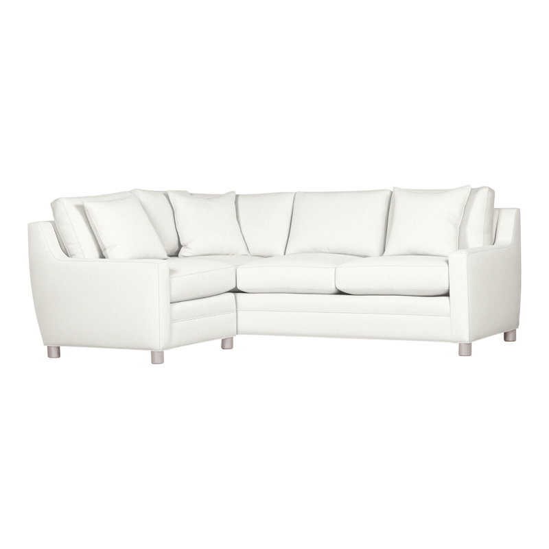 American Bungalow 2-Piece Fairgrove Sectional, Kennelly Snow, Dove Gray