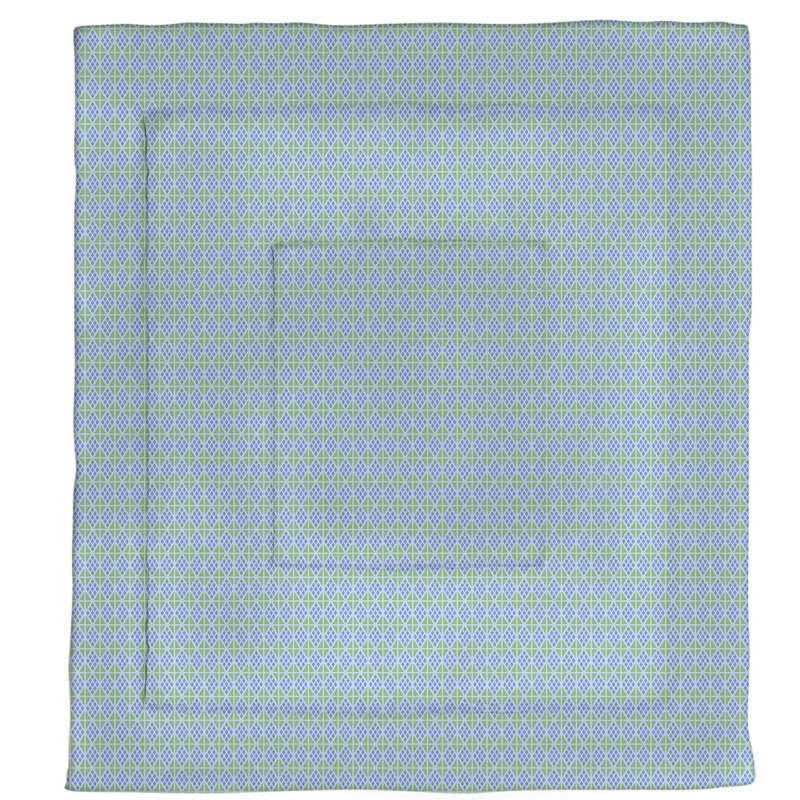 Édredon simple réversible Katelyn Elizabeth Diamonds, Édredon simple, Bleu et pastel
