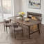Dining Chairs Modern Teddy Fabric Upholstered Chairs with Curved Backrest and Black Metal Legs-712499586-710607603