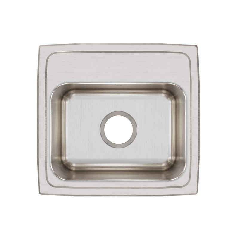 Évier de cuisine à montage sur plan Lustertone L 17 po x l 16 po, 0 trou