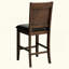 Chaise de comptoir rembourrée en noyer Dewey (ensemble de 2)