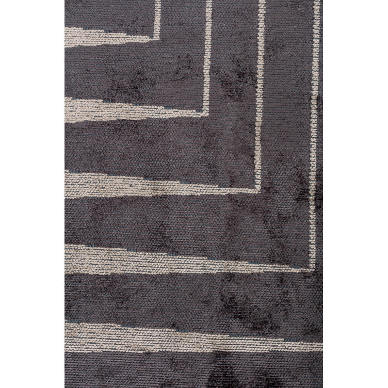 Tapis gris / beige / brun foncé Rapture, Rectangle 7 pi 10 po x 9 pi 10 po