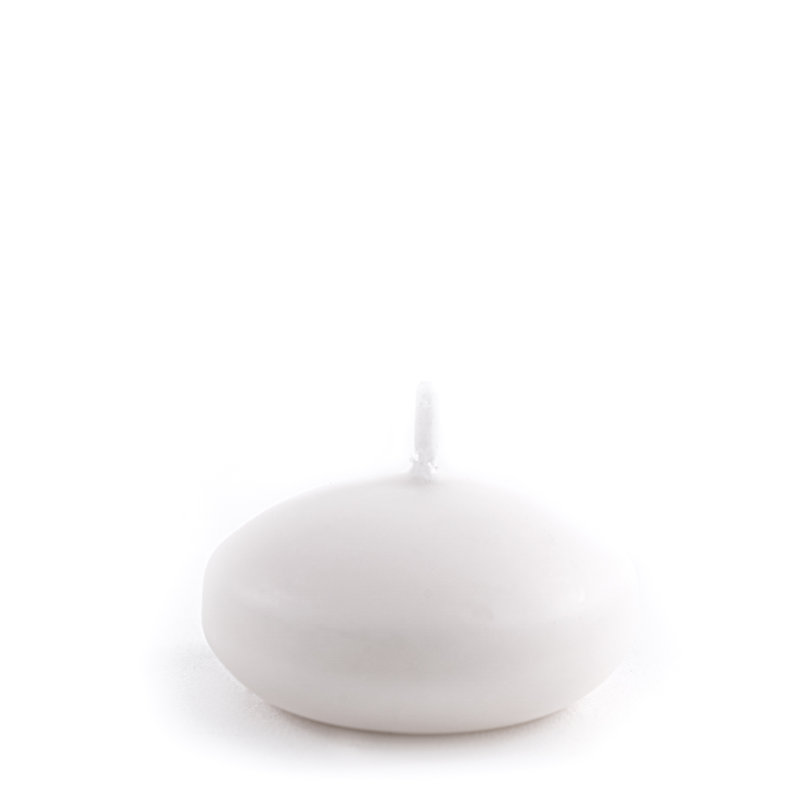 Bougie flottante sans parfum, Blanc, H 1 po x l 2 po x P 2 po