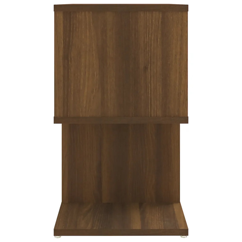 Gillet 50cm W Bedside Table, Smoked Oak, 2