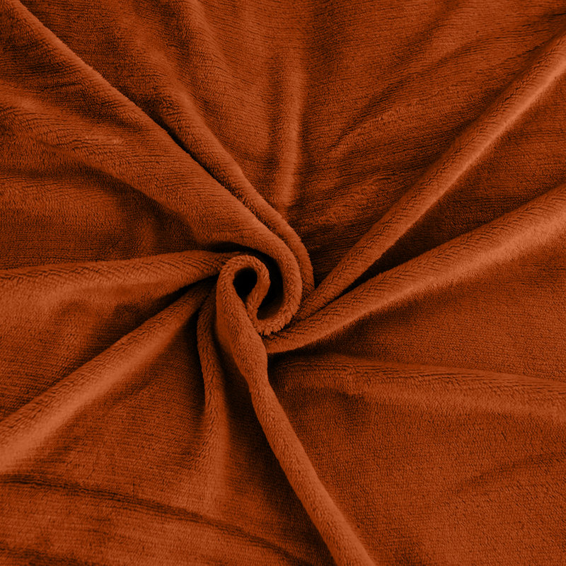 Adamczyk Soft Touch Mink Faux Fur Plush Sofa Throw/Blanket , Rust, 230cm x 270cm