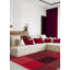 Tapis rouge foncé Aurora 3 pi 9 po x 5 pi 9 po