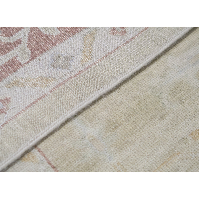Wool Oriental Area Rug in Rust/Beige