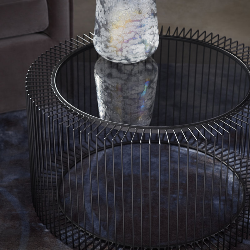 Canasta Glass Top Coffee Table