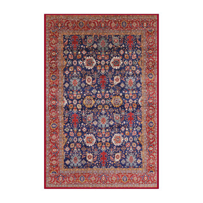 Tapis oriental bleu / rouge