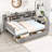 Two Drawers Wooden Daybed with Storage Shelves and Desk-740608552