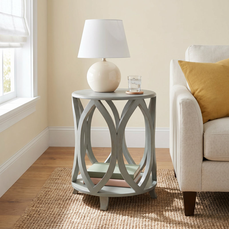 Smithson Solid Wood End Table, Ash Gray