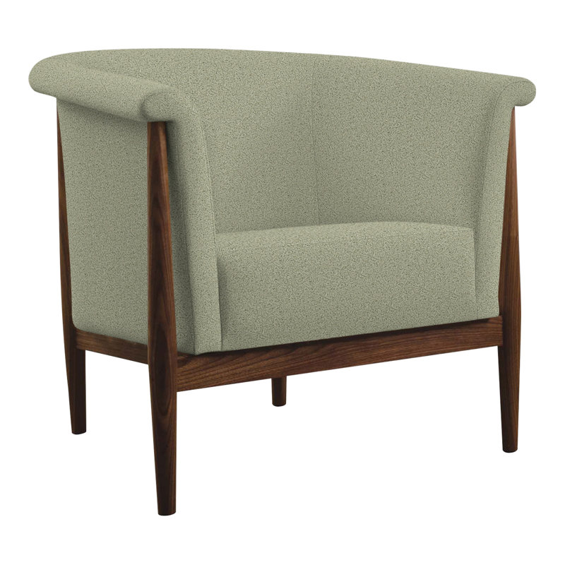 Fauteuil demi-tonneau l 34,5 po Walnut Grove, Perigold Pierson sauge