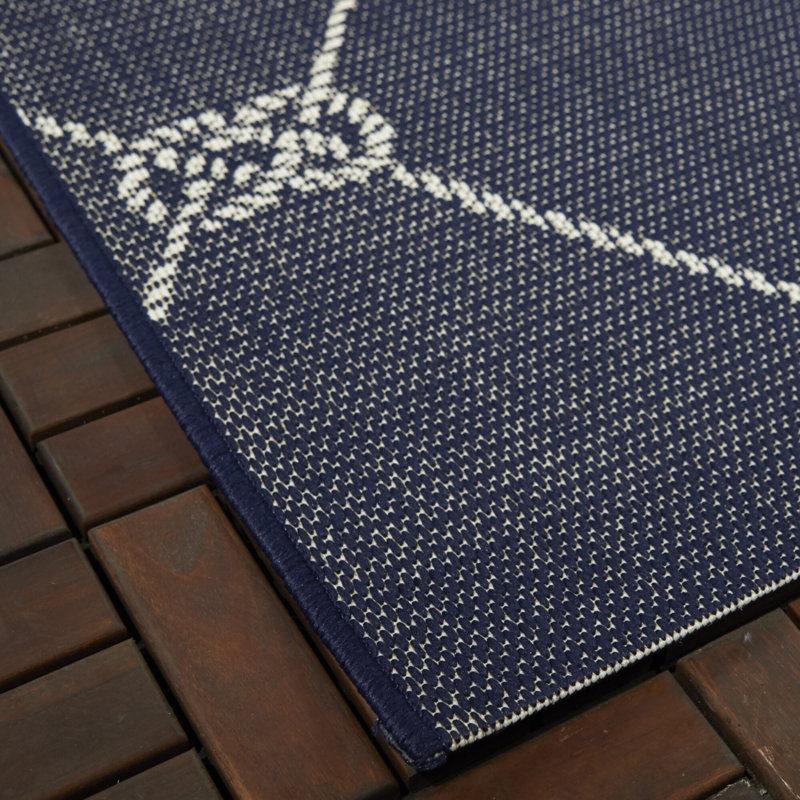 Harriette Geometric Indoor / Outdoor Rug, Rectangle 5'3" x 7'
