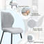 43cm H Linen Upholstered Upholstered Back Parsons Chair-1875062017-1875062019