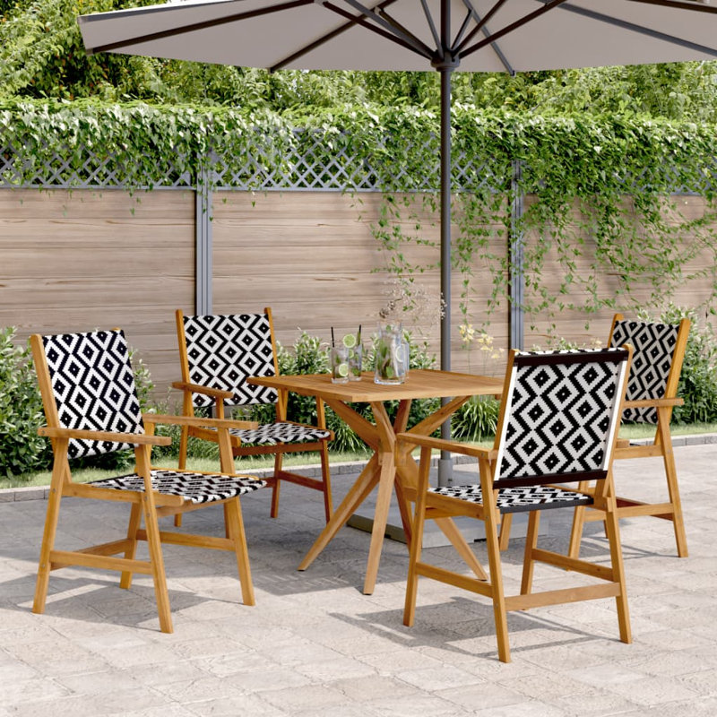 Solid Wood Patio Dining Set Table,