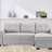 Linen Reversible Sleeper Sectional Sofa With Storage Chaise-1216646506-1234331797-1234331796