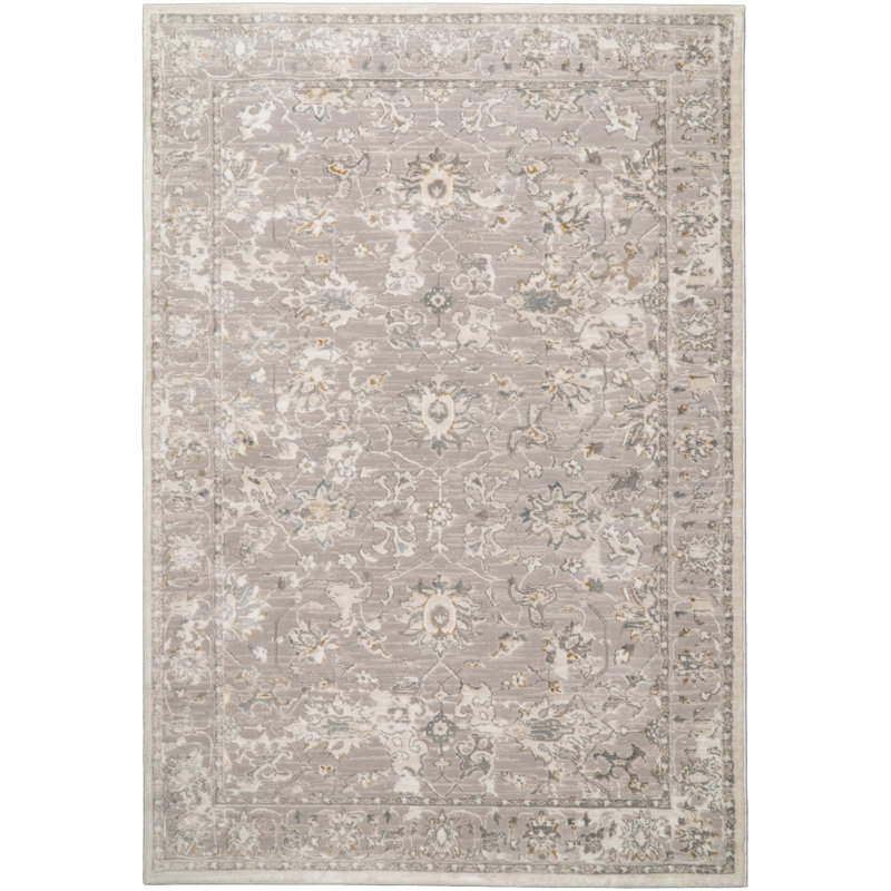 Lakena 12580-195 Crème / gris / bleu, Rectangle 6 pi 7 po x 9 pi