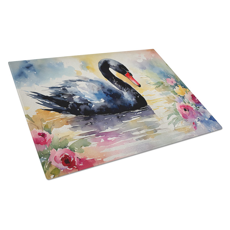 Black Swan Glass Cutting Board