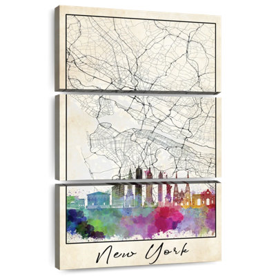 Aliaz NY Skyline US City Map