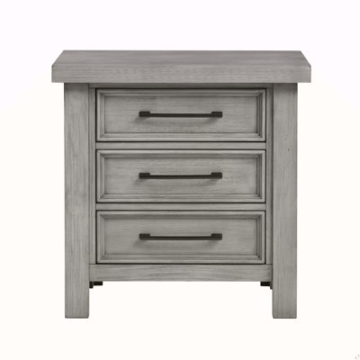 Armoire de chevet transitionnelle 3 pièces
