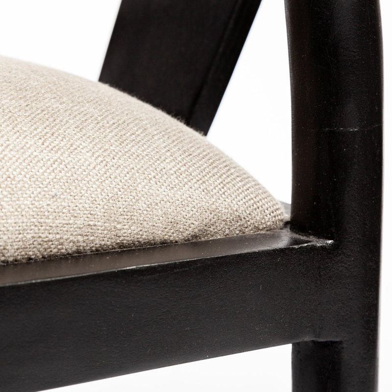 Chaise d'appoint en coton Farringdon, Noir, Noir