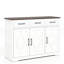 Buffet moderne 44,1 po, armoires de rangement crédence, tablettes réglables