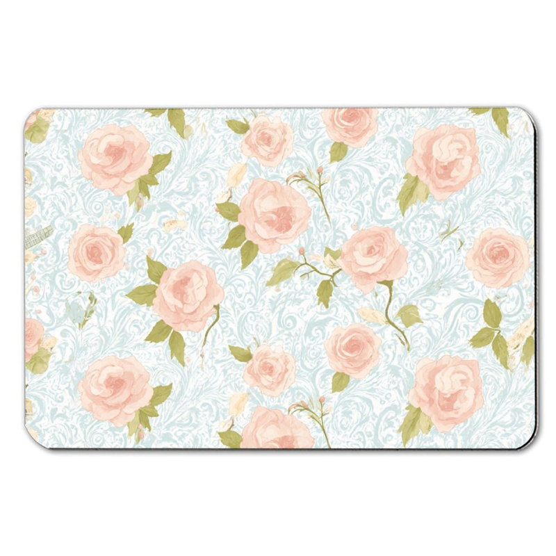 Tapis de bain romantique à motif de roses roses, 36 x 24