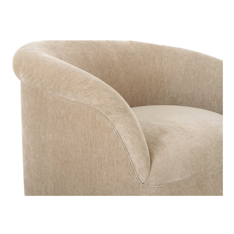 Upholstered Armchair, Beige Performance Chenille