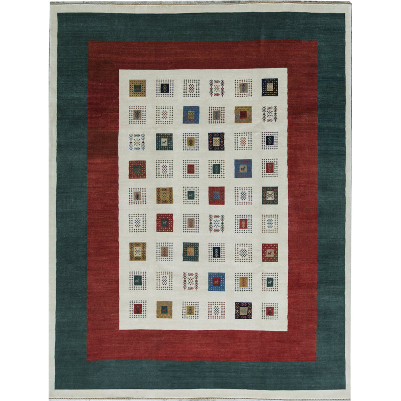 Tapis beige noué à la main de haute qualité