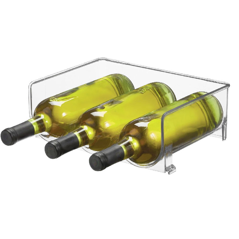 Ondisplay Stackable Acrylic Wine/water Bottle Rack – Countertop/fridge Storage Organizer (3 Bottle)