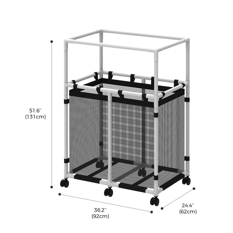 Boîte de rangement avec roues de 105 gallons LoochMee