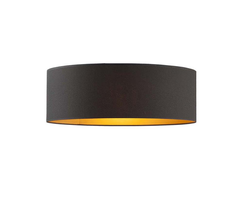 Suniga Fabric Flush Mount, Black, 20cm H x 50cm W x 50cm D
