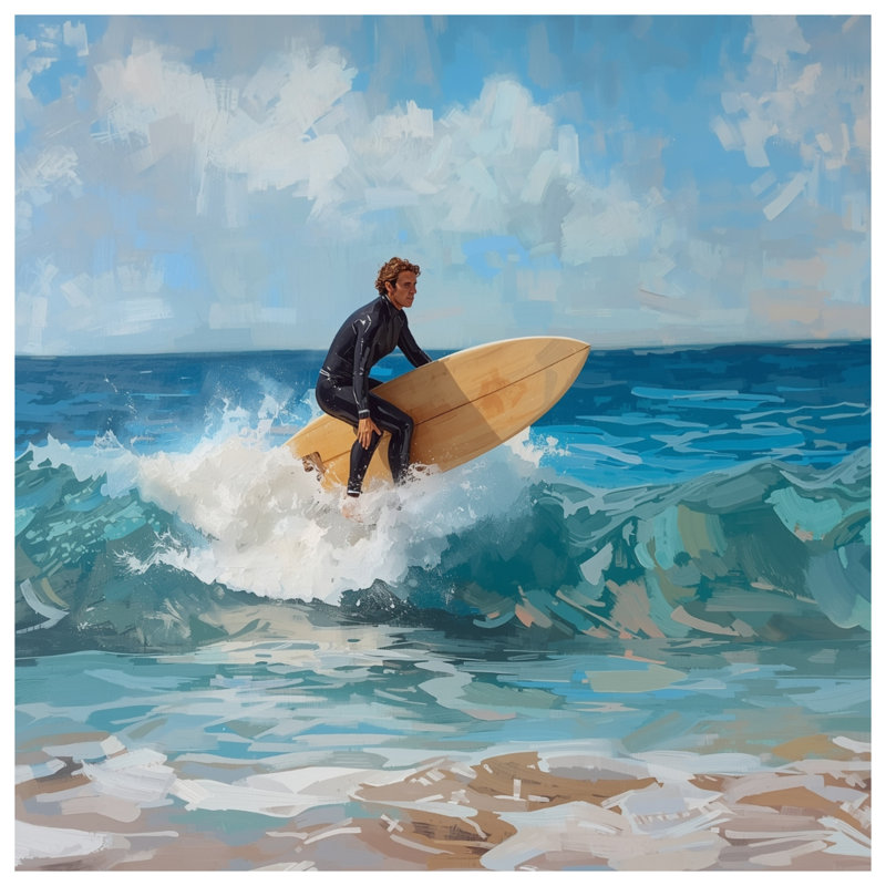Rideaux de douche Surfer Ride Ocean Wave, L 70 po x H 84 po