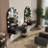 Floating Makeup Vanity Desk with Mirror & 3-Color Lights, Wall Dressing Table with Power Outlet, Compact vanity, Large Storage, Black-118385421