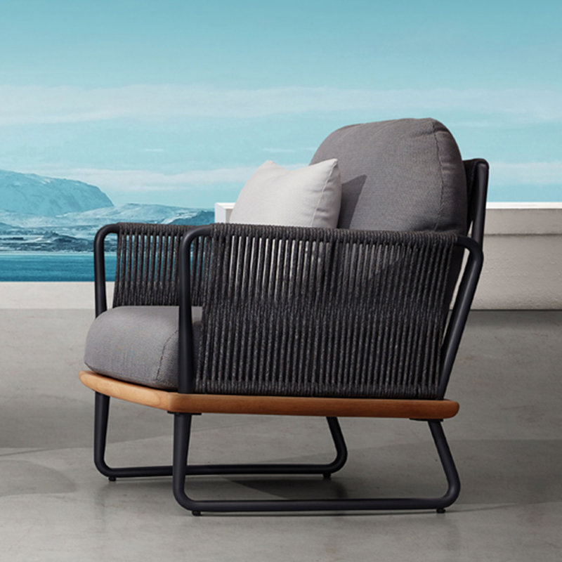 Chaise d'appoint rembourrée Rodeo pour l'extérieur et le salon