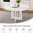 47in Round Dining Table, Farmhouse Kitchen Table with Oak/Walnut/Marble White Finish for Dining Room Kitchen Living Room（Only Table）-1760667847
