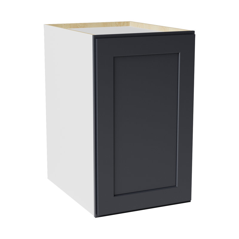 Armoire de cuisine en bois massif prête à assembler, 30", 18", Noir Shaker