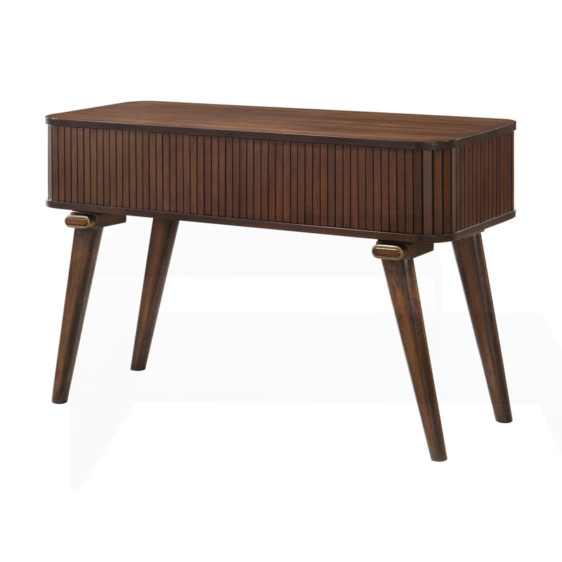 Table de rangement avec finition en noyer