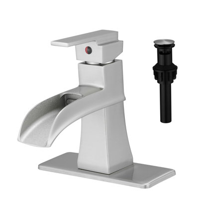 Three-hole bathroom faucet with drain kit