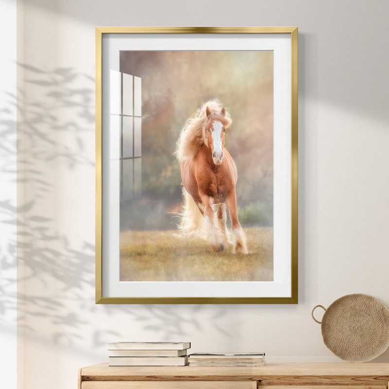Delightful I - galerie tendue sur toile, H 28,5 po x l 20,5 po, Doré