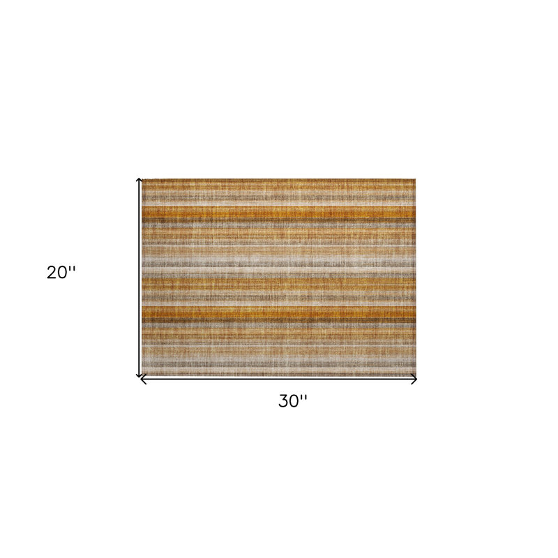 Tapis extérieur lavable antidérapant 2 pi x 3 pi orange ivoire et gris