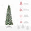 Arbre de Noël artificiel pré-éclairé enneigé avec branches réalistes, 460 lumières DEL, pommes de pin, baies rouges et 1298 pointes-1676608723