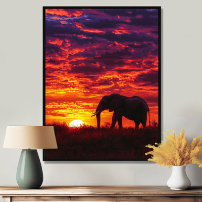 Imler African Elephant At Sunset I - Elephant Wall Art